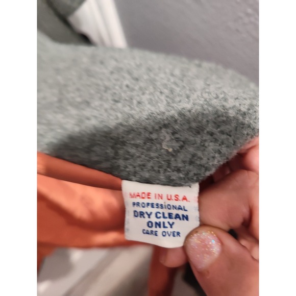 Vintage Tracey Richards Gray PeaCoat Women's Size Large Made in USA - Picture 6 of 9